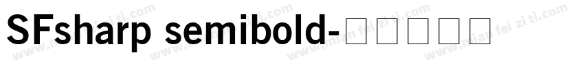 SFsharp semibold字体转换